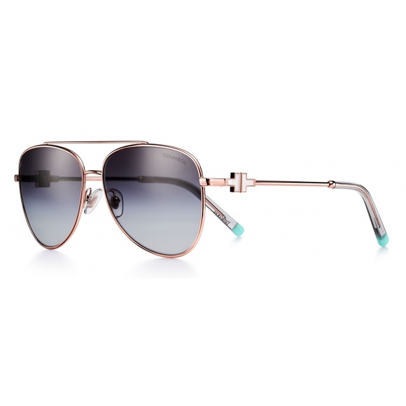 Tiffany & Co. Accessories - Tiffany & Co. Gold and Gray Aviator Sunglasses